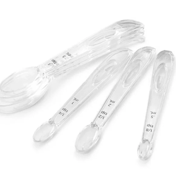 NEW in bag Pampered Chef Clear Measuring Spoon Set - Picture 3 of 4